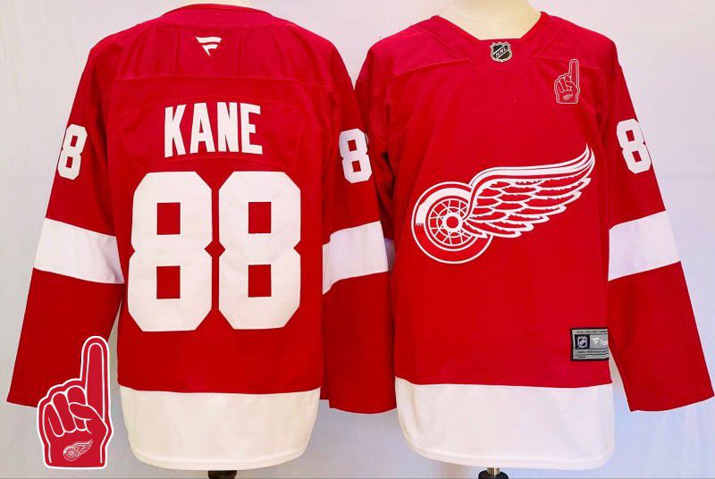 Men Detroit Red Wings #88 Kane Red Fanatics 2025 NHL Jersey style 9